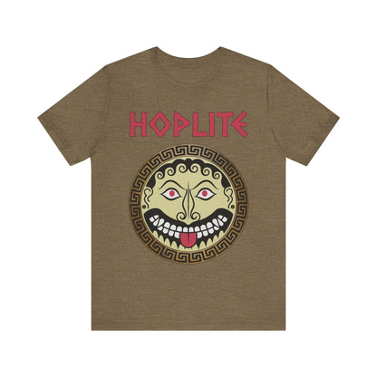Heather Olive / S Greek Hoplite Gorgon Shield T-Shirt