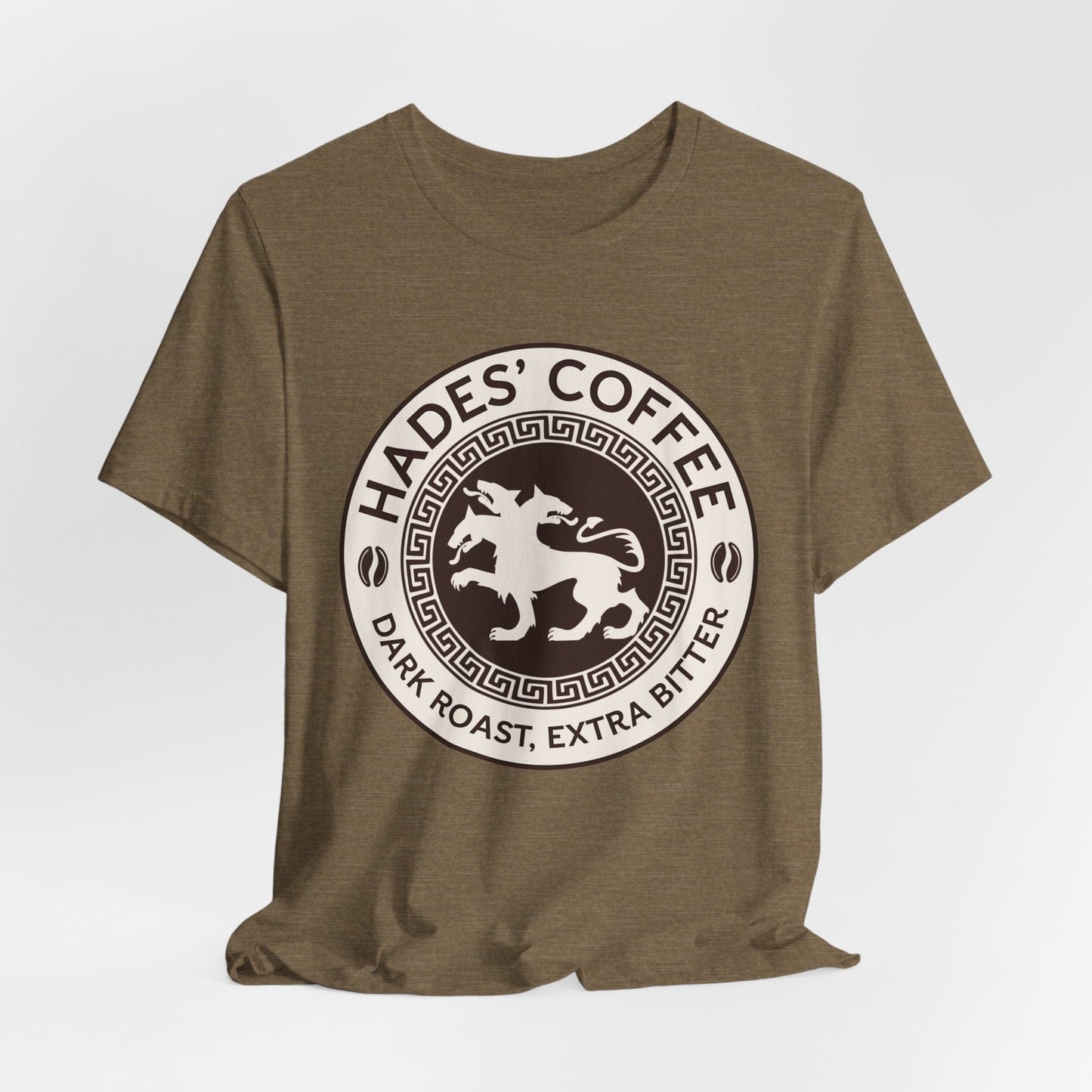 Heather Olive / S Hades Coffee - Cerberus Logo T-Shirt