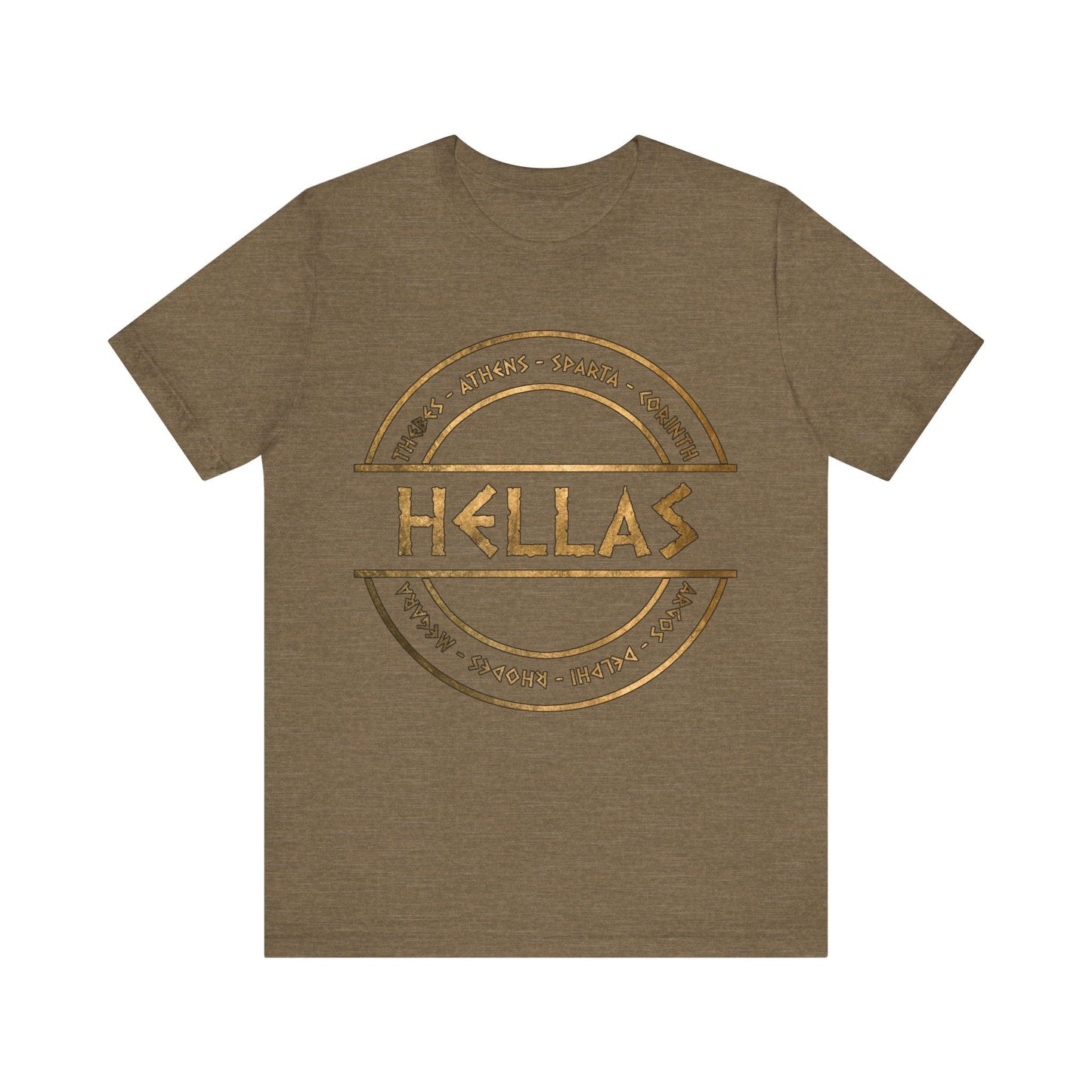 Heather Olive / S Hellas City-States of Ancient Greece T-Shirt