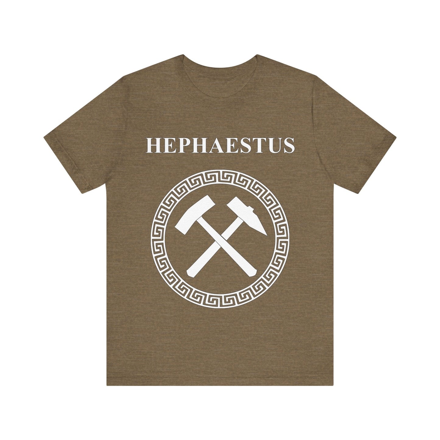 Heather Olive / S Hephaestus Greek God of Fire Smithing and Crafting T-shirt