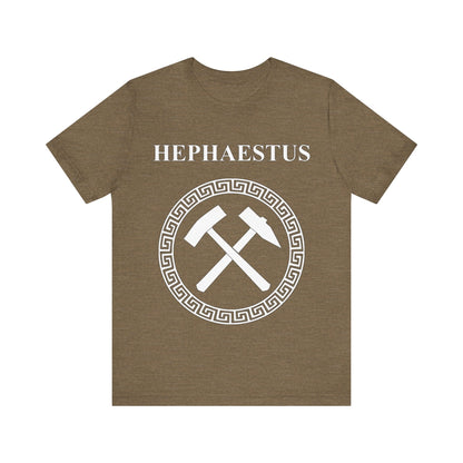 Heather Olive / S Hephaestus Greek God of Fire Smithing and Crafting T-shirt