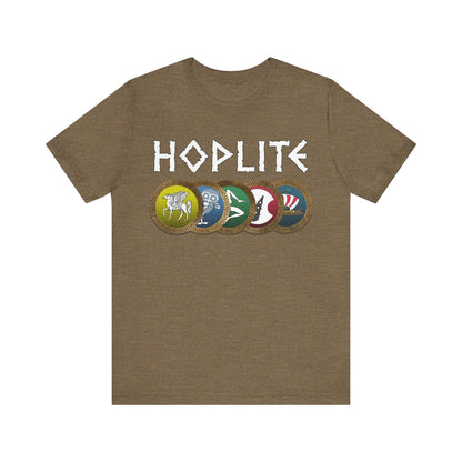 Heather Olive / S Hoplite Phalanx Shields T-Shirt