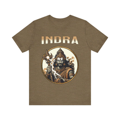 Heather Olive / S Indra - King of the Devas - Hinduism and Indo-European Mythology T-shirt