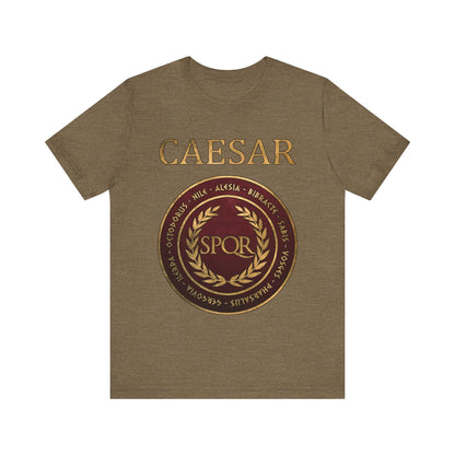 Heather Olive / S Julius Caesar Famous Battles T-Shirt
