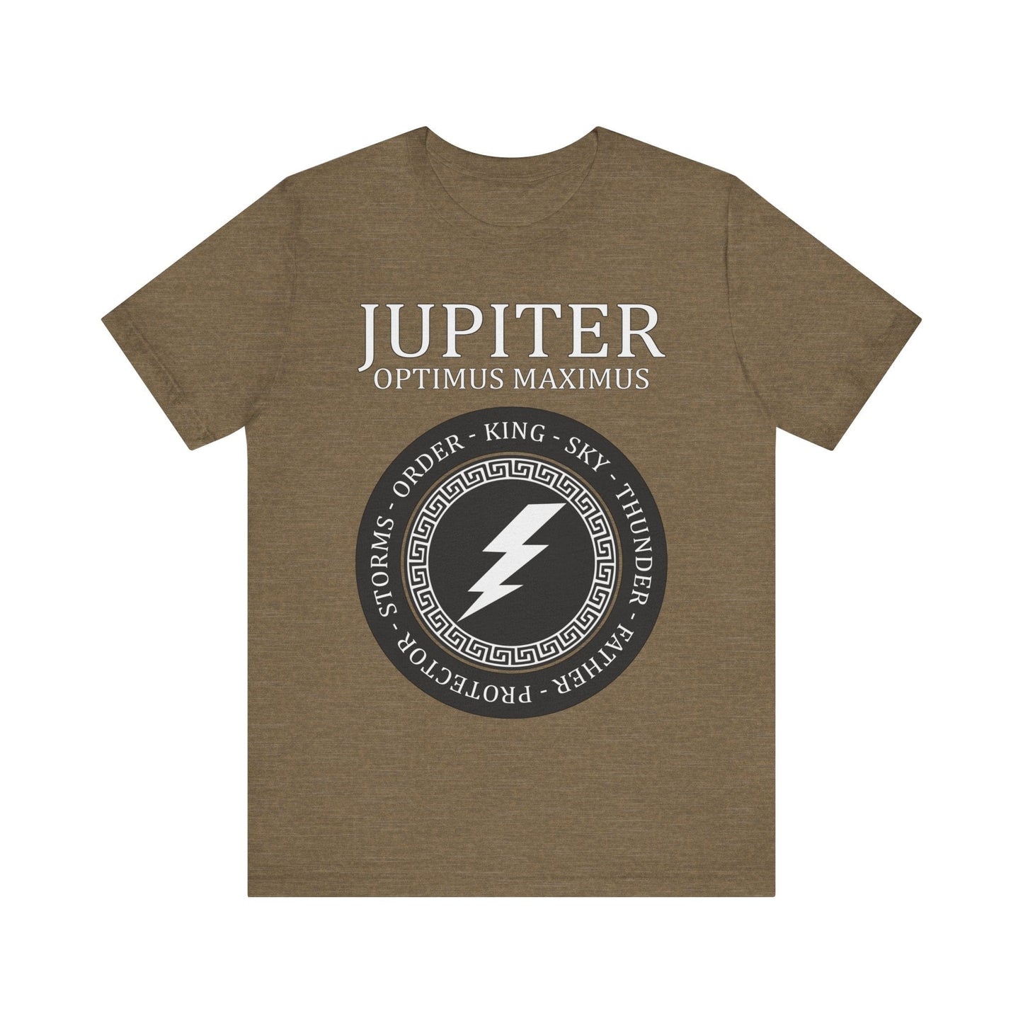 Heather Olive / S Jupiter Optimus Maximus - Ancient Roman God T-Shirt