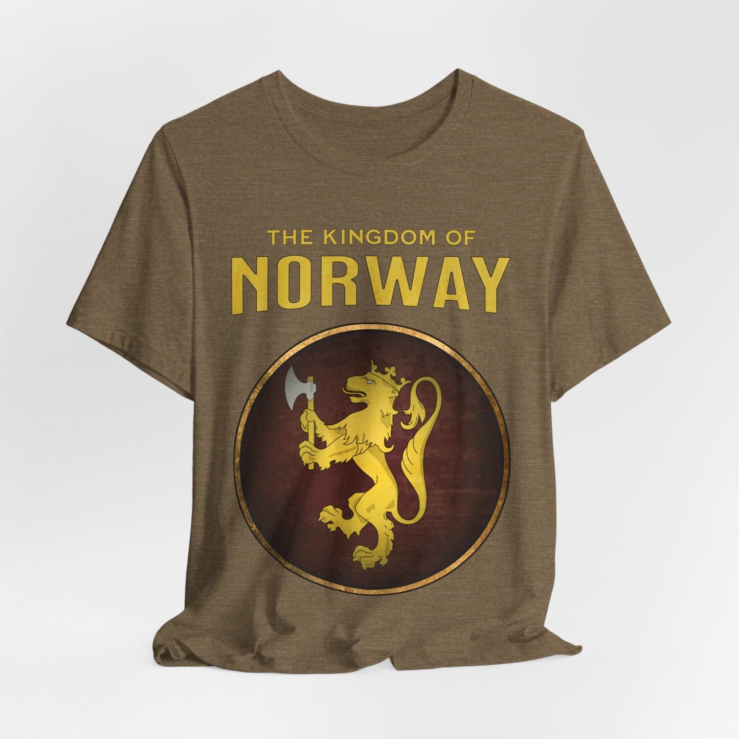 Heather Olive / S Kingdom of Norway Heraldry T-Shirt