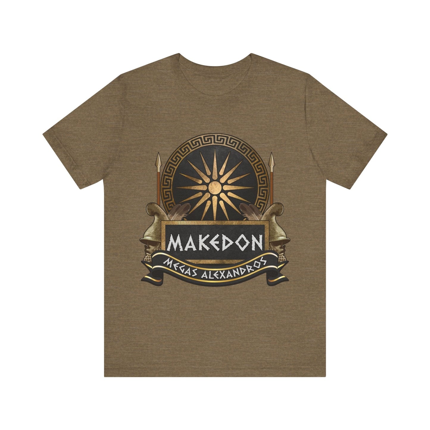 Heather Olive / S Makedon Alexander the Great - Megas Alexandros T-Shirt