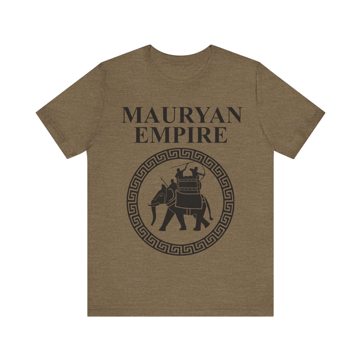 Heather Olive / S Mauryan Empire War Elephant T-Shirt