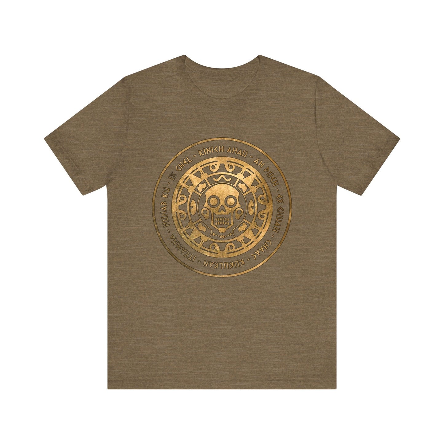 Heather Olive / S Mayan Gods T-Shirt