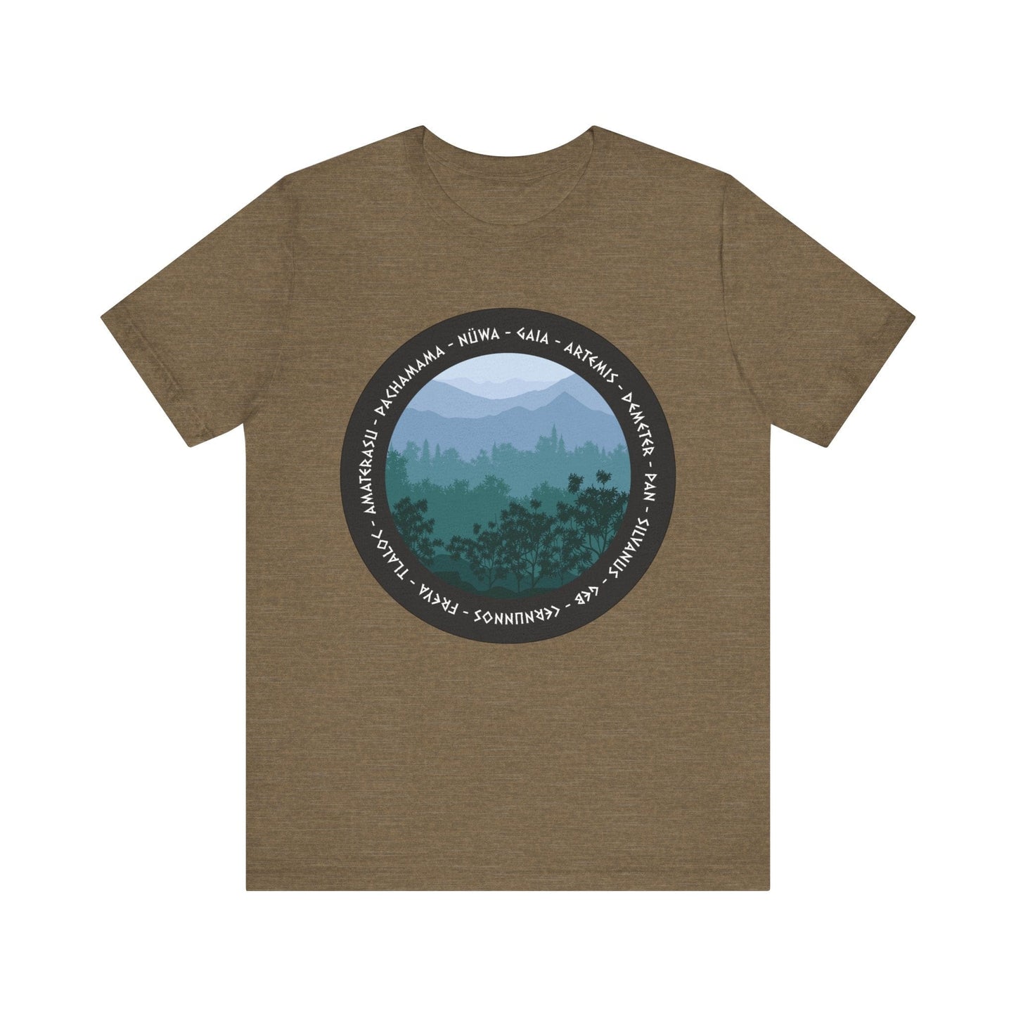 Heather Olive / S Nature Gods and Goddesses T-Shirt