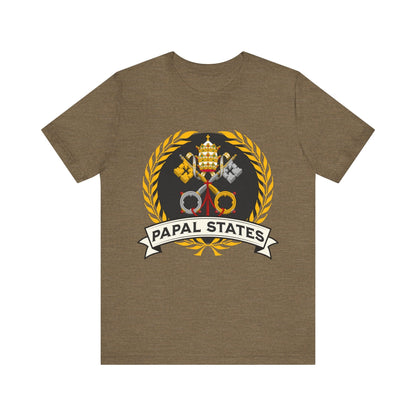 Heather Olive / S Papal States Heraldry - Papacy Coat of Arms T-Shirt