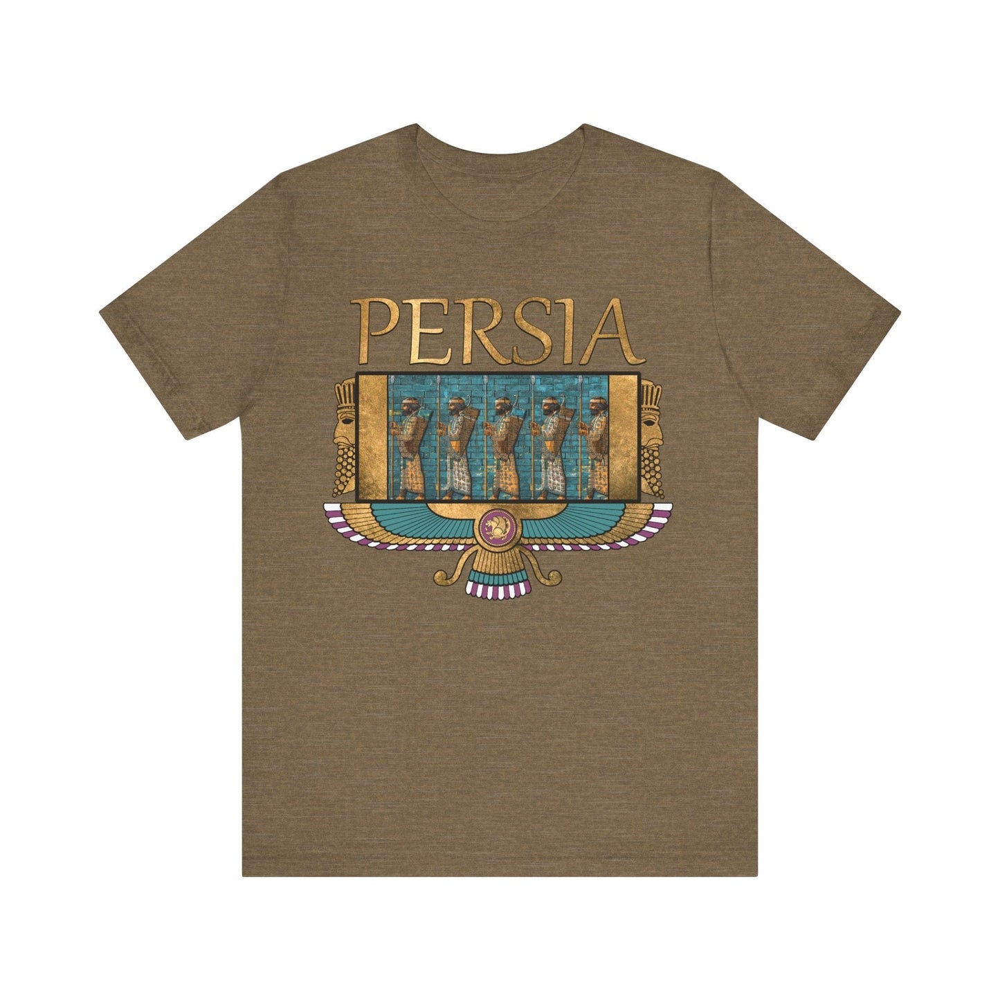 Heather Olive / S Persia - Immortals of the Achaemenid Persian Empire T-shirt