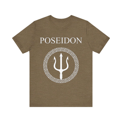 Heather Olive / S Poseidon Ancient Greek God T-Shirt
