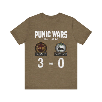 Heather Olive / S Punic Wars - Rome vs Carthage - 3 to 0 Final Score  - Funny History T-shirt