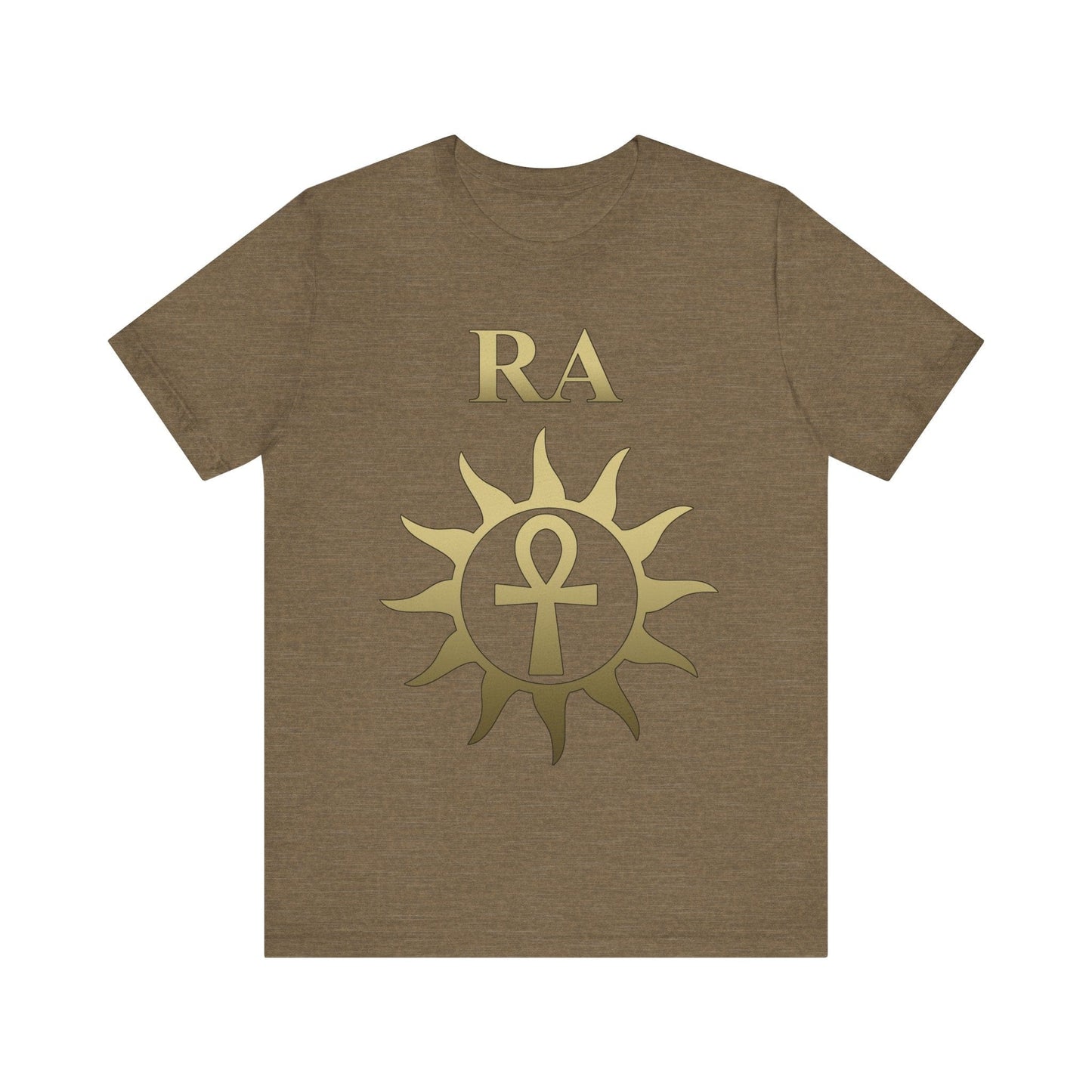 Heather Olive / S Ra Ancient Egyptian God Sun God Ankh T-Shirt