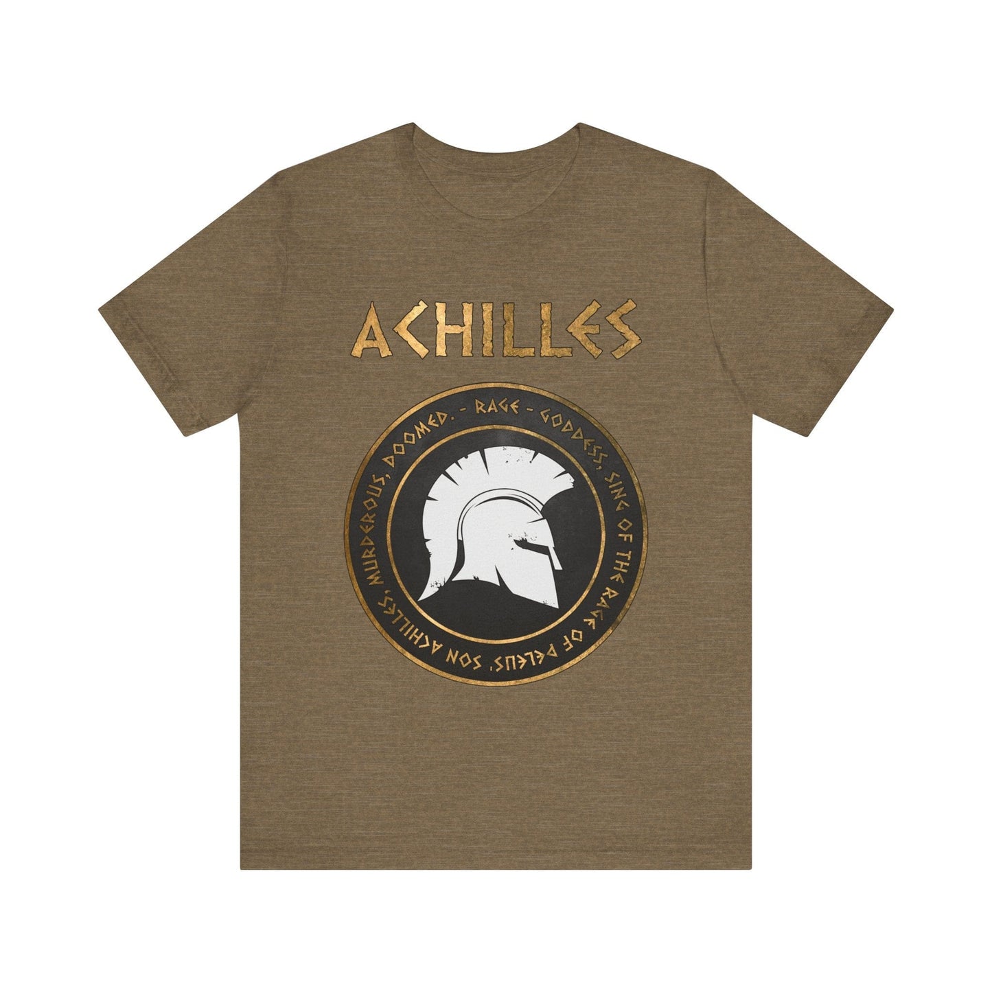 Heather Olive / S Rage of Achilles - Homer the Iliad T-Shirt