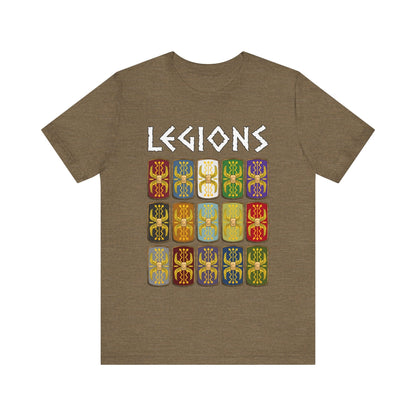 Heather Olive / S Roman Legions Shields T-Shirt