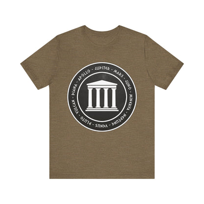 Heather Olive / S Roman Pantheon - Gods and Goddesses of Ancient Rome T-Shirt