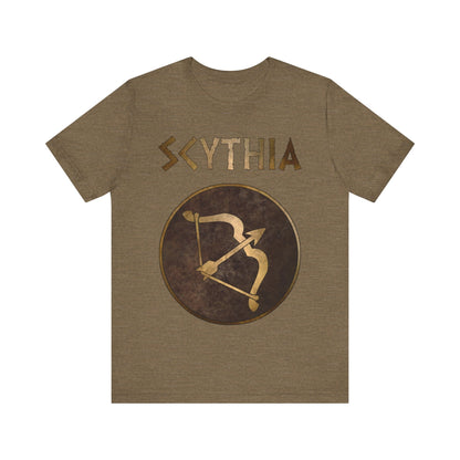 Heather Olive / S Scythia Ancient Scythian Bow Symbol T-Shirt
