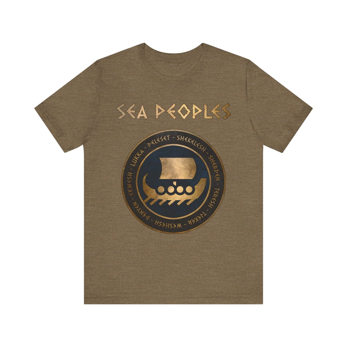 Heather Olive / S Sea Peoples - The Late Bronze Age Collapse History T-shirt