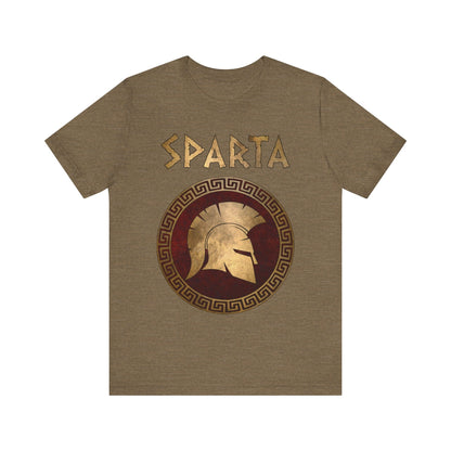 Heather Olive / S Sparta - Corinthian Helmet Symbol - Lacedaemonian Spartans T-shirt