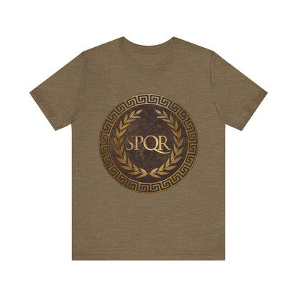 Heather Olive / S SPQR Symbol of Ancient Rome T-Shirt