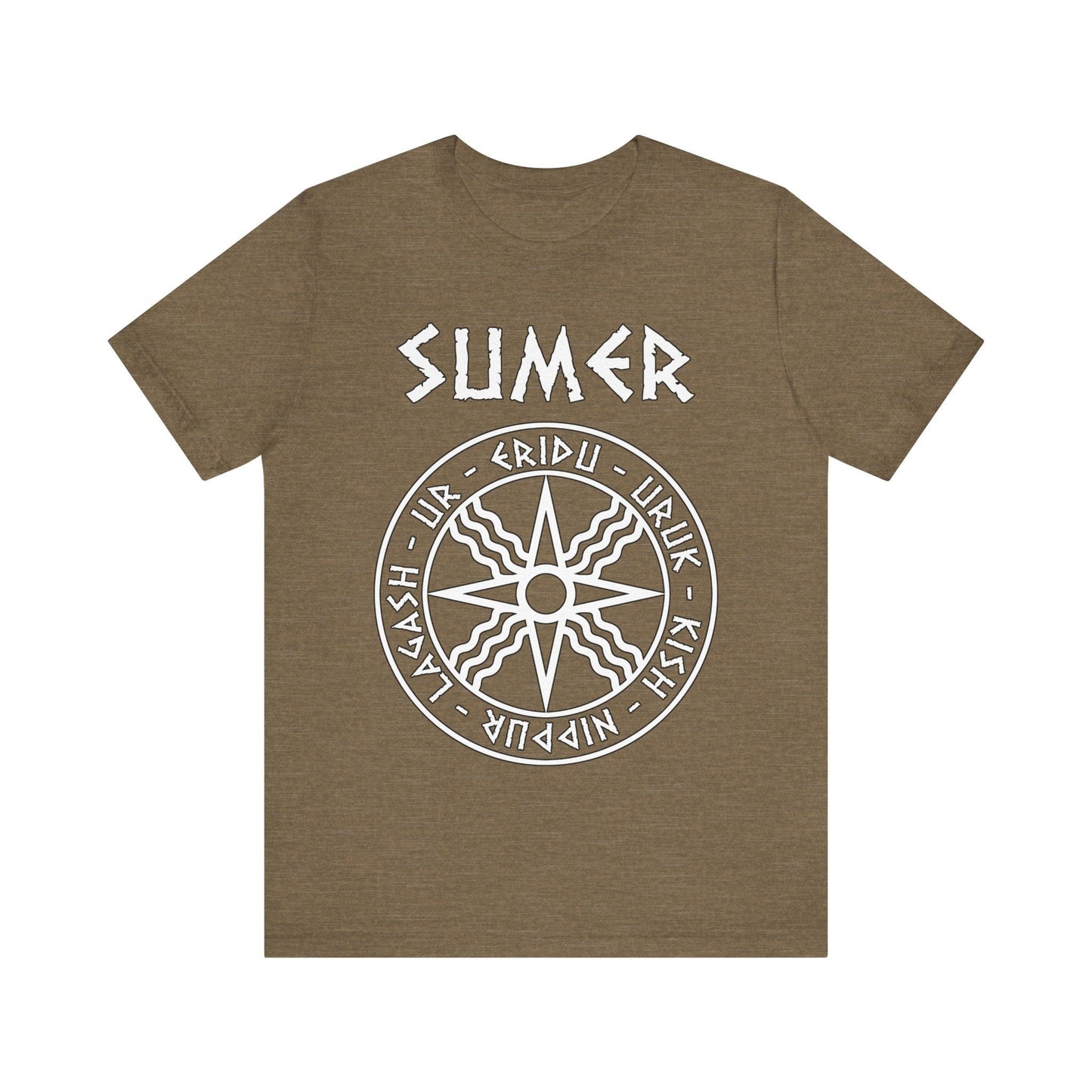 Heather Olive / S Sumer Ancient Mesopotamian Cities T-Shirt