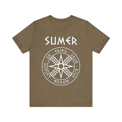 Heather Olive / S Sumer Ancient Mesopotamian Cities T-Shirt