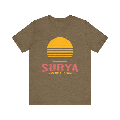 Heather Olive / S Surya God of the Sun - Hindu Mythology and Hinduism T-shirt