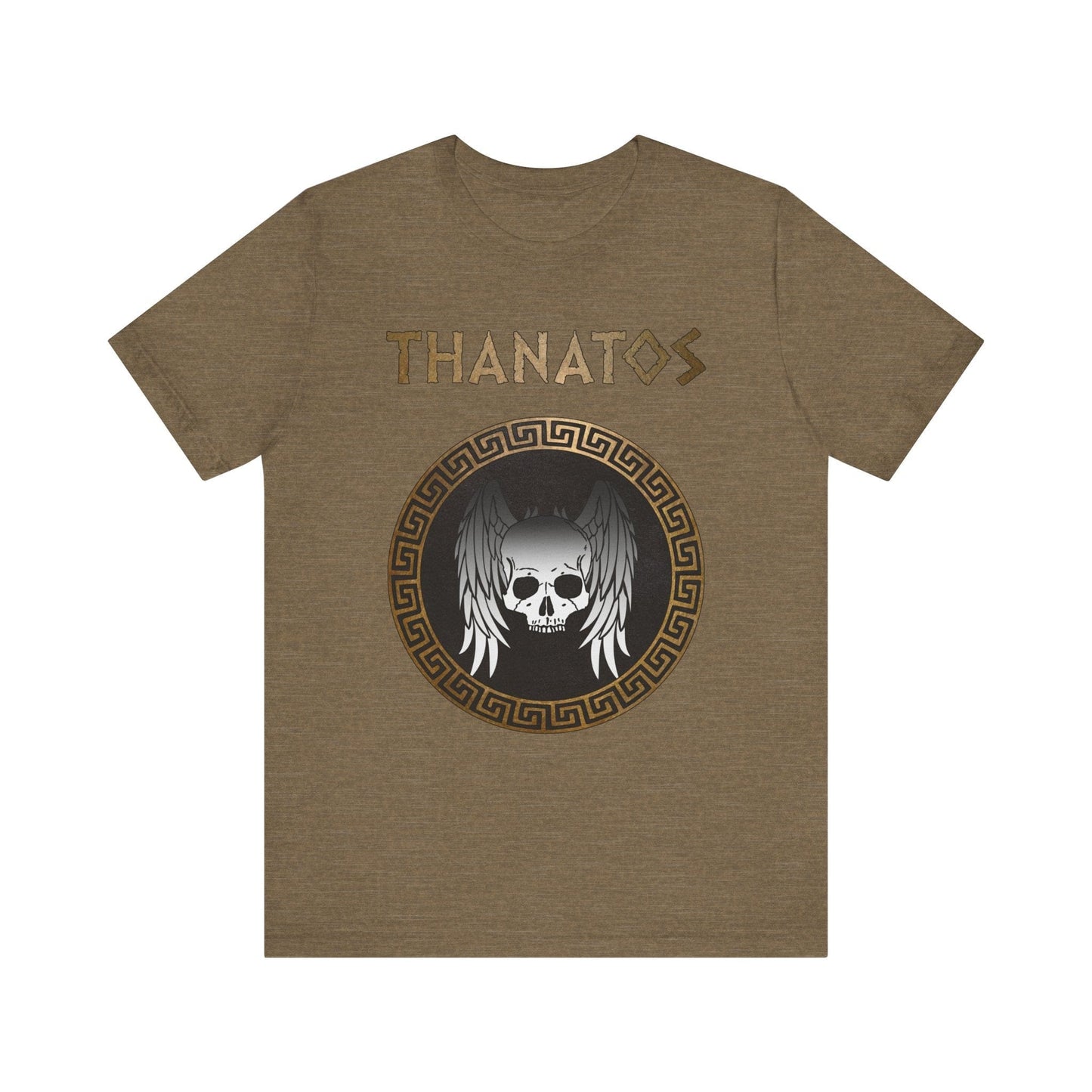 Heather Olive / S Thanatos Ancient Greek God T-Shirt