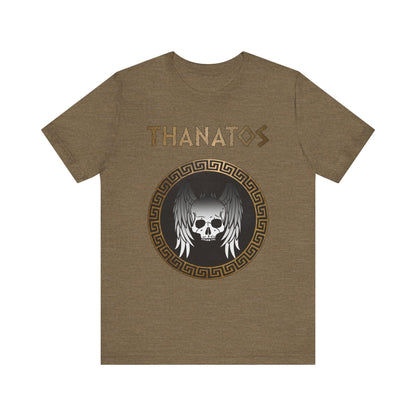 Heather Olive / S Thanatos Ancient Greek God T-Shirt
