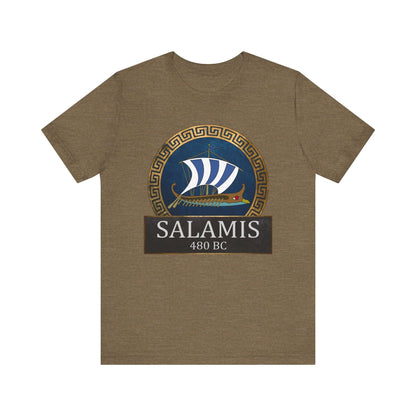 Heather Olive / S The Battle of Salamis 480 BC - Ancient Greece History T-shirt