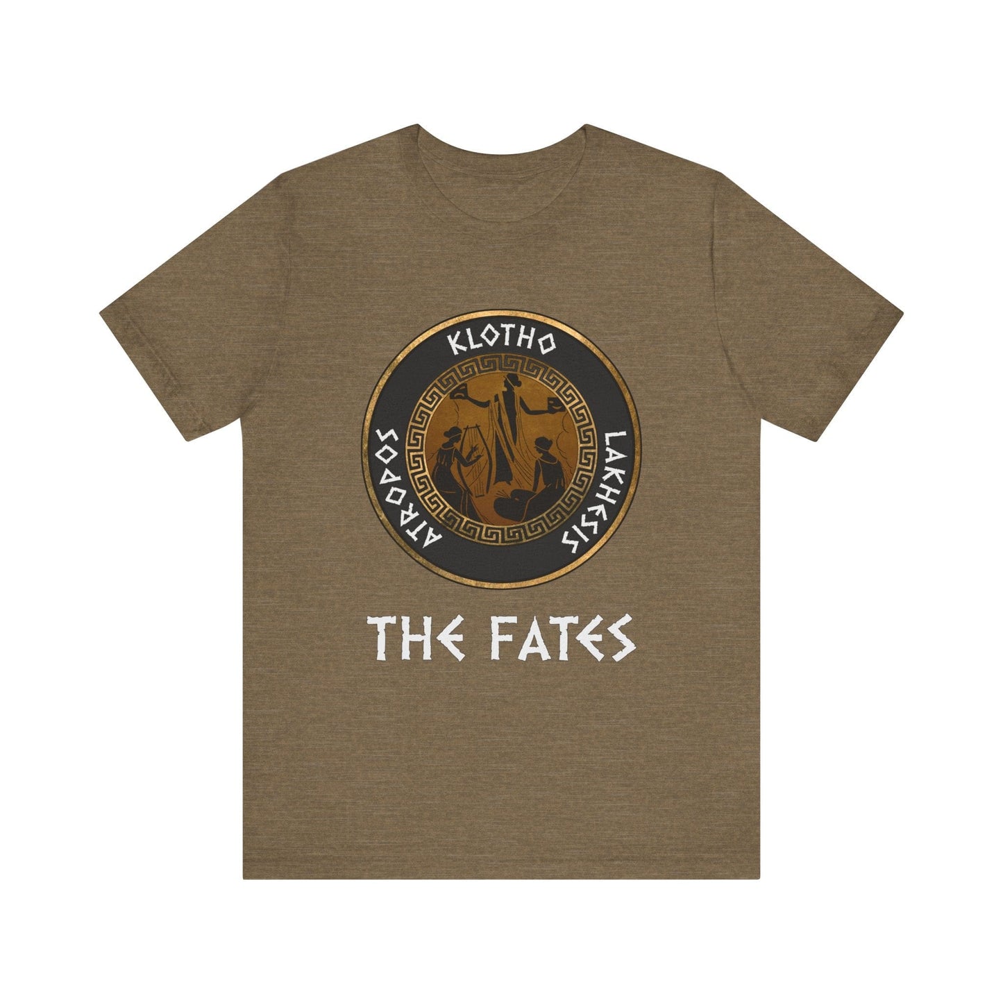 Heather Olive / S The Fates - The Moirai - Ancient Greek Goddesses T-Shirt