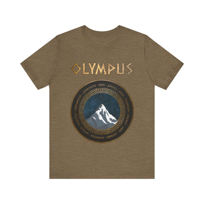 Heather Olive / S The Twelve Olympians Greek Gods and Goddesses - Mount Olympus T-Shirt