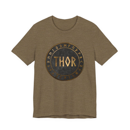 Heather Olive / S Thor Norse God  T-Shirt