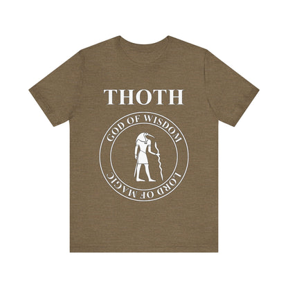 Heather Olive / S Thoth Egyptian God of Wisdom and Magic T-Shirt