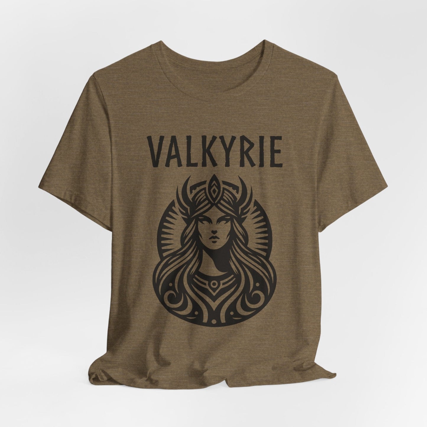 Heather Olive / S Valkyrie Norse Mythology T-Shirt