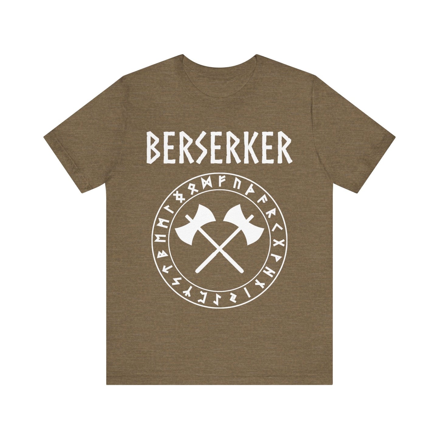 Heather Olive / S Viking Berserker with Runes T-shirt