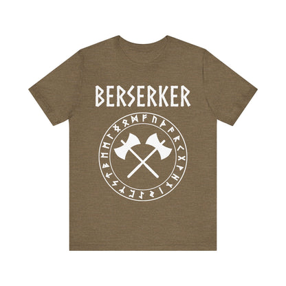 Heather Olive / S Viking Berserker with Runes T-shirt