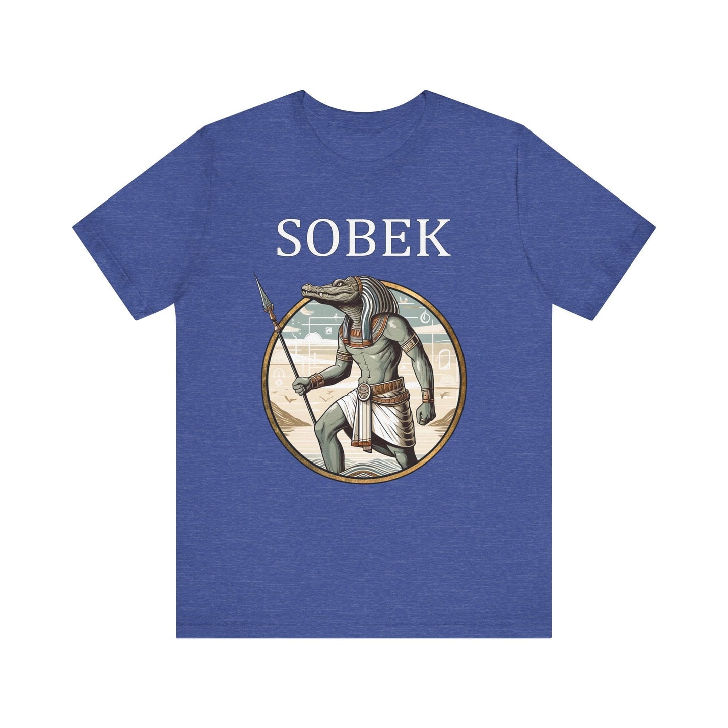 Heather True Royal / S Sobek Egyptian God of the Nile and Crocodiles T-Shirt