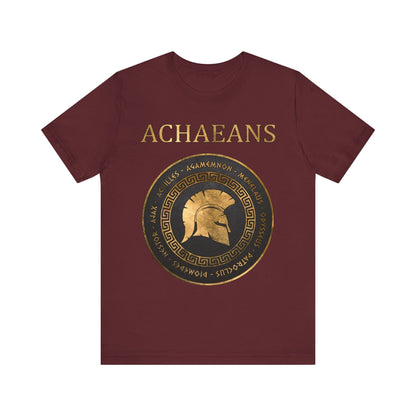 Maroon / S Achaeans Greek Heroes of the Trojan War T-shirt