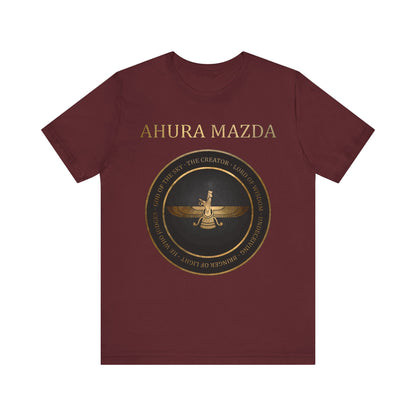 Maroon / S Ahura Mazda - Zoroastrianism T-Shirt