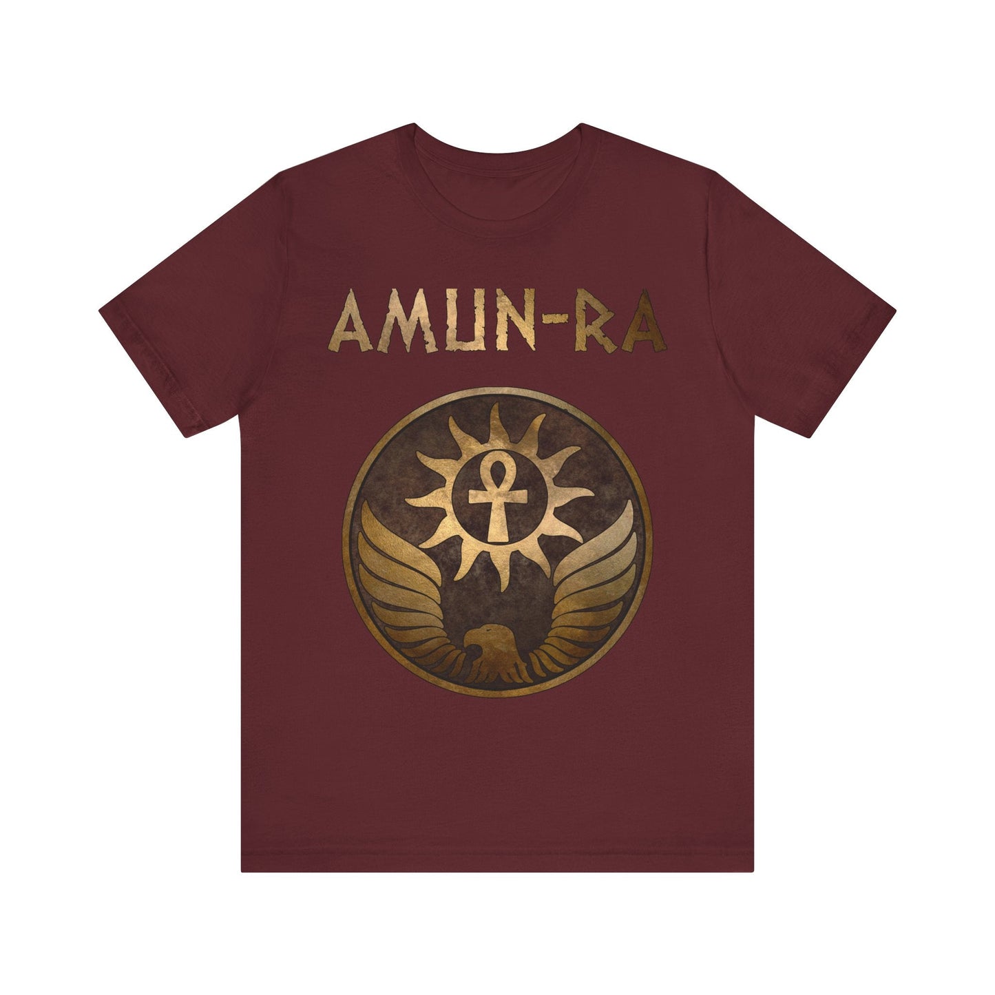 Maroon / S Amun-Ra Ancient Egyptian God T-Shirt
