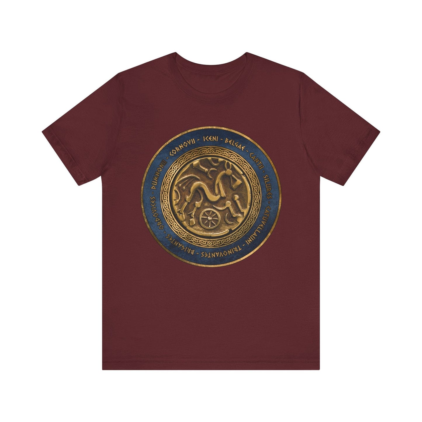Maroon / S Ancient Britannia - Tribes of Ancient Britain T-shirt