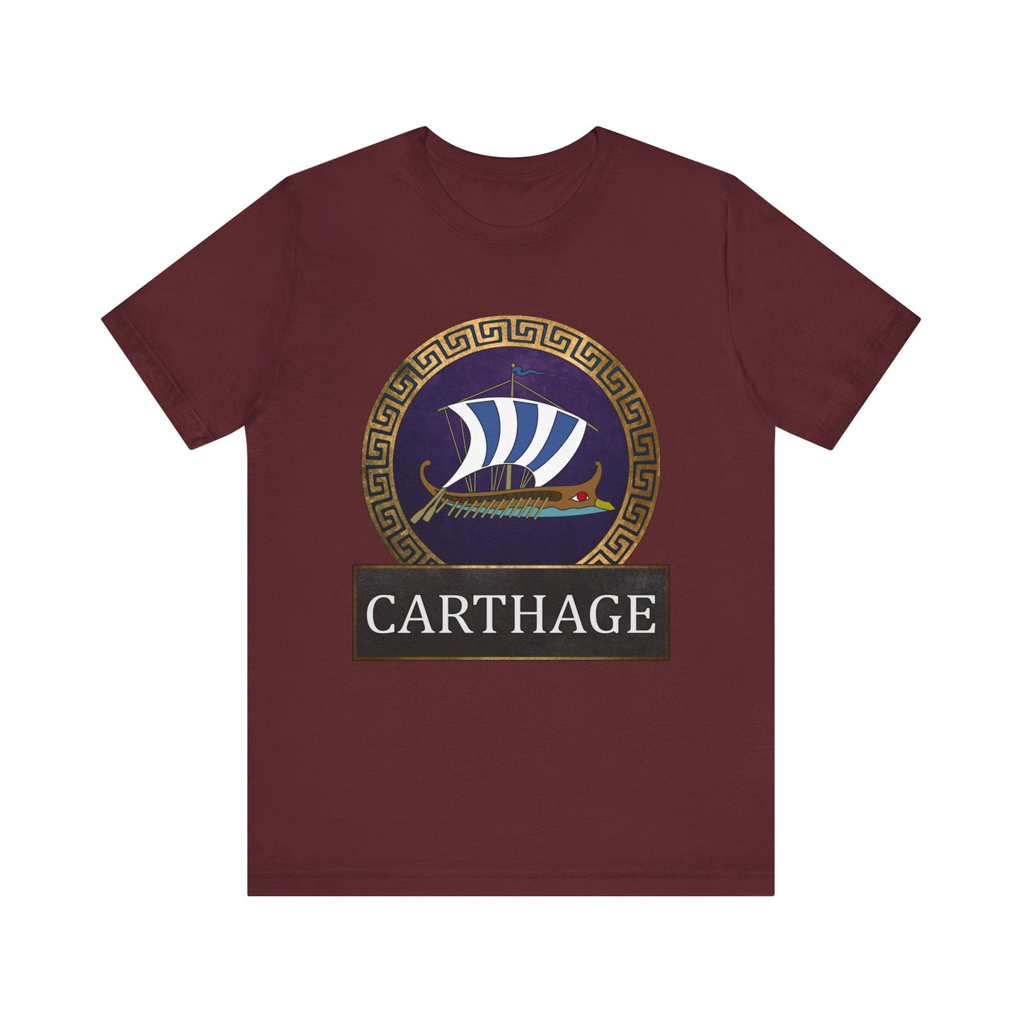 Maroon / S Ancient Carthage - Carthaginian Navy T-shirt