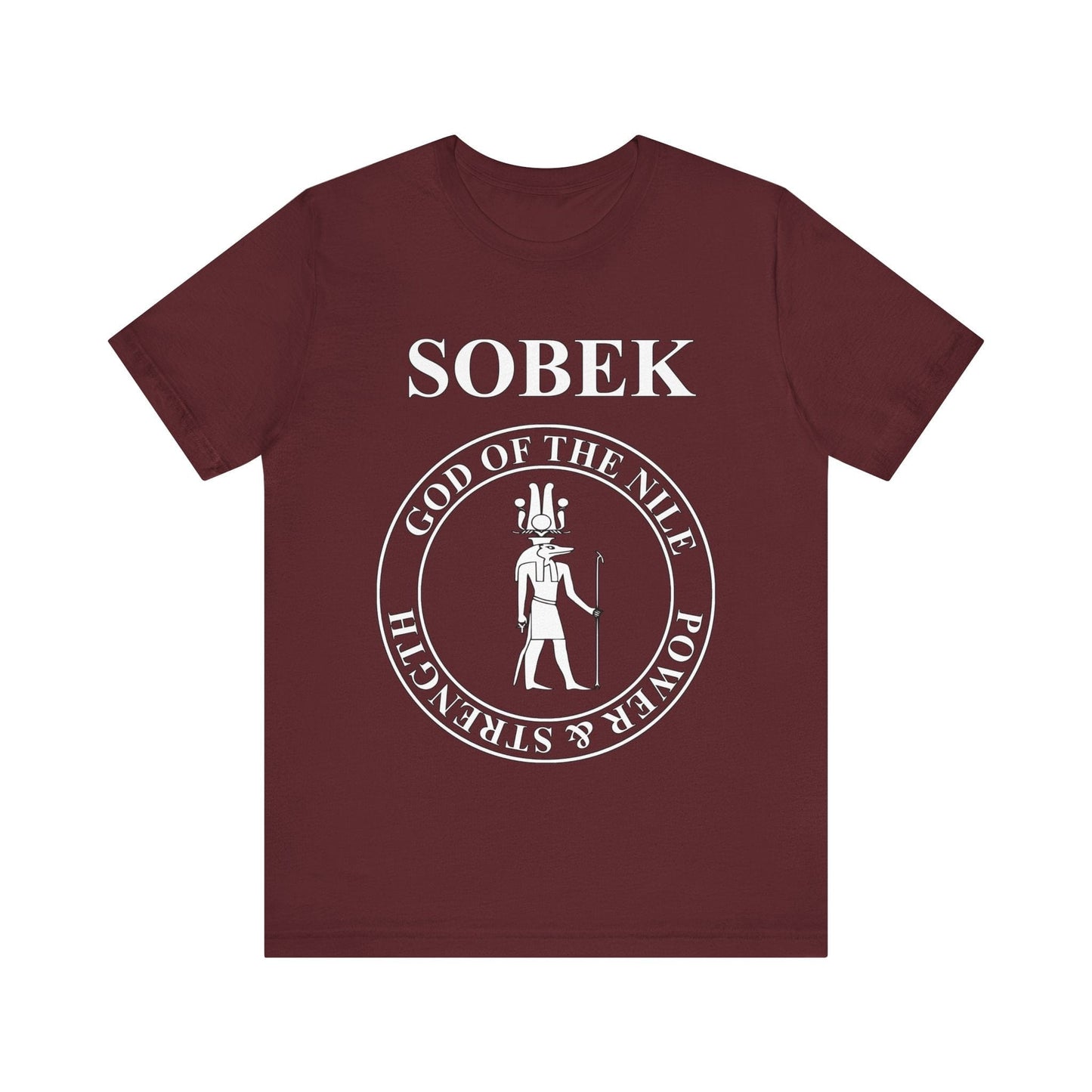 Maroon / S Ancient Egypt God Sobek T-Shirt