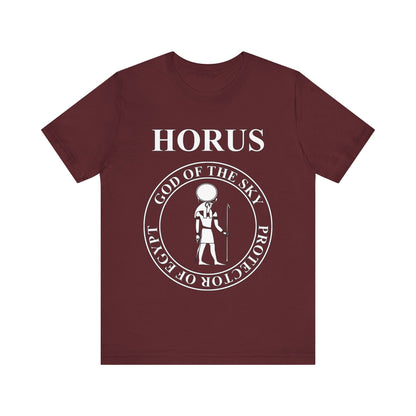 Maroon / S Ancient Egyptian God Horus T-Shirt