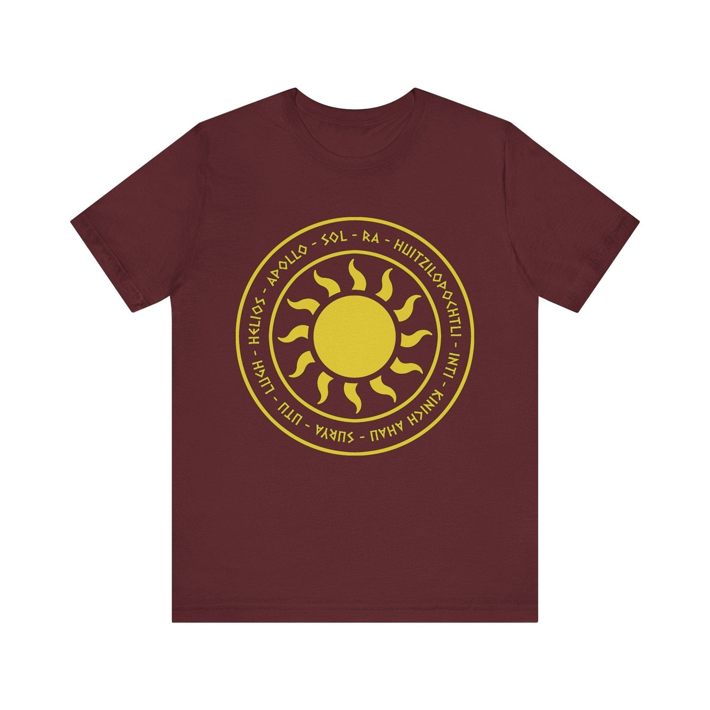 Maroon / S Ancient Sun Gods T-Shirt