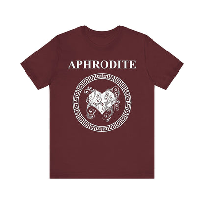 Maroon / S Aphrodite Greek Goddess of Beauty T-shirt