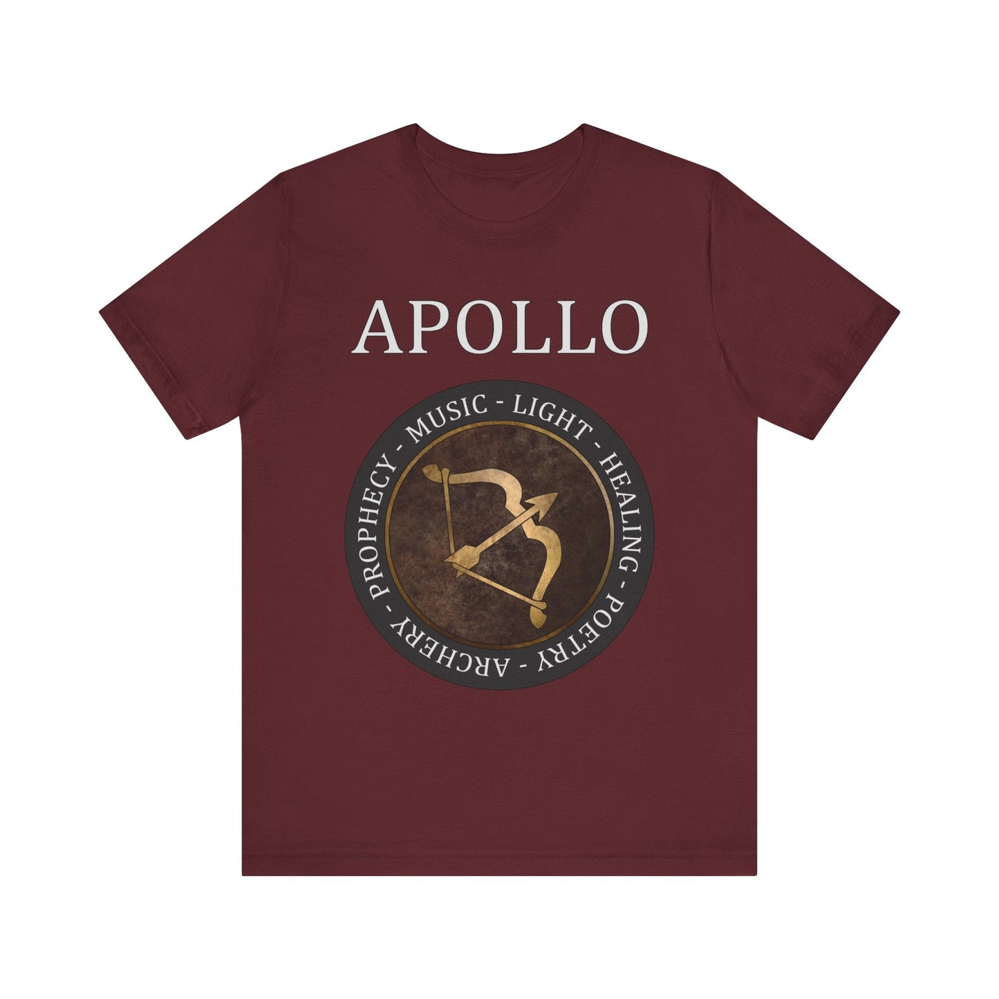 Maroon / S Apollo Ancient Greek God - Bow of Apollo T-Shirt